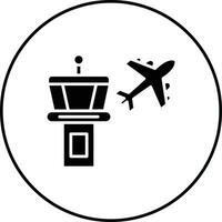 ícone de vetor de construção de aeroporto