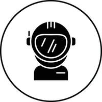 ícone de vetor de capacete de astronauta