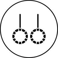 ícone de vetor de anéis de ginásio