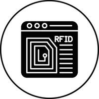 rádio frequência identificação vetor ícone