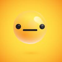 Lindo emoticon amarelo alta detalhado para web, ilustração vetorial vetor