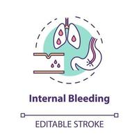 ícone do conceito de sangramento interno vetor