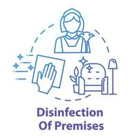 ícone do conceito de desinfecção de instalações vetor