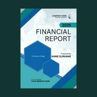 companhia anual financeiro relatório Projeto modelo vetor