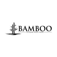 bambu logotipo modelo em branco fundo vetor