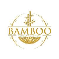 bambu logotipo modelo vetor arte em branco fundo