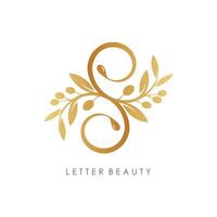 carta s logotipo Projeto vetor com natureza beleza elemento conceito