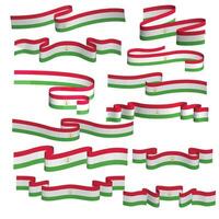 tajiquistão país bandeira fita vetor conjunto