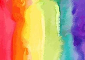 aguarela pintado arco-íris. brilhante suave transições para cores. lgbt bandeira escova AVC. humano direitos e tolerância. Apoio, suporte para lgbtq. vetor