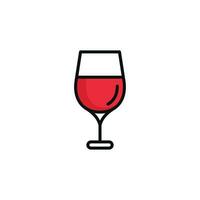 vinho vidro vetor ilustração isolado em branco fundo. vinho vidro ícone