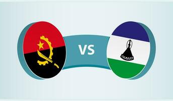 Angola versus Lesoto, equipe Esportes concorrência conceito. vetor