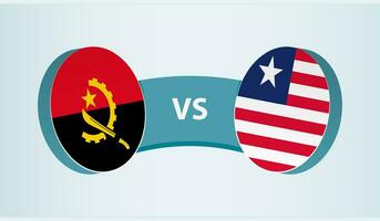Angola versus Libéria, equipe Esportes concorrência conceito. vetor