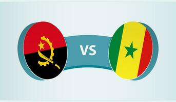 Angola versus Senegal, equipe Esportes concorrência conceito. vetor