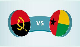 Angola versus guiné-bissau, equipe Esportes concorrência conceito. vetor