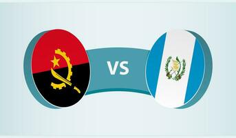 Angola versus Guatemala, equipe Esportes concorrência conceito. vetor