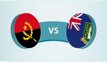 Angola versus britânico virgem ilhas, equipe Esportes concorrência conceito. vetor