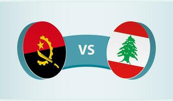 Angola versus Líbano, equipe Esportes concorrência conceito. vetor