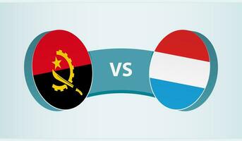 Angola versus Luxemburgo, equipe Esportes concorrência conceito. vetor