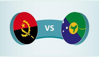 Angola versus Natal ilha, equipe Esportes concorrência conceito. vetor