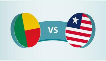 benin versus Libéria, equipe Esportes concorrência conceito. vetor