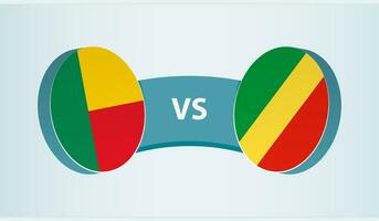 benin versus Congo, equipe Esportes concorrência conceito. vetor