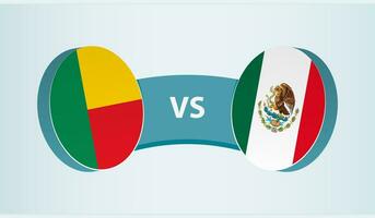 benin versus México, equipe Esportes concorrência conceito. vetor