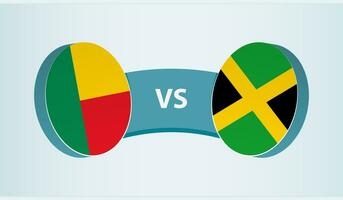 benin versus Jamaica, equipe Esportes concorrência conceito. vetor