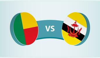 benin versus Brunei, equipe Esportes concorrência conceito. vetor