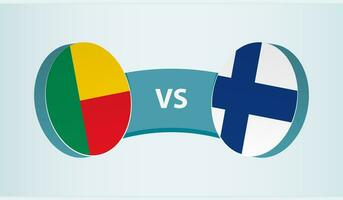 benin versus Finlândia, equipe Esportes concorrência conceito. vetor