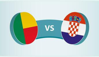 benin versus Croácia, equipe Esportes concorrência conceito. vetor