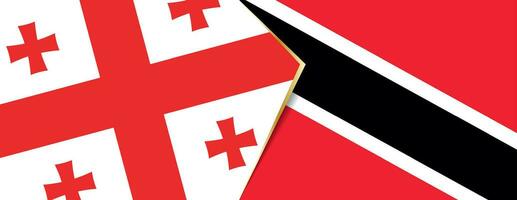 geórgia e trinidad e tobago bandeiras, dois vetor bandeiras.
