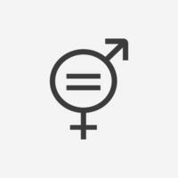 gênero ícone vetor. mulher, homem, fêmea, masculino placa símbolo vetor