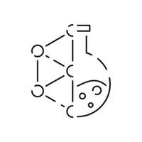 genético Engenharia vetor linha ícone. genética laboratório pesquisar, bioquímica experimentar. pictograma conceito. esboço símbolo. simples vetor material Projeto do rede gráficos.