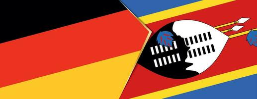 Alemanha e Suazilândia bandeiras, dois vetor bandeiras.