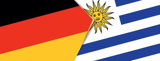 Alemanha e Uruguai bandeiras, dois vetor bandeiras.