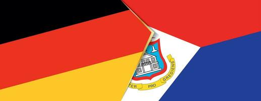 Alemanha e sint maarten bandeiras, dois vetor bandeiras.