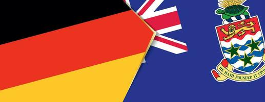 Alemanha e caimão ilhas bandeiras, dois vetor bandeiras.