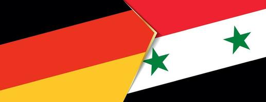Alemanha e Síria bandeiras, dois vetor bandeiras.