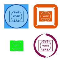 ícone de vetor de etiqueta de voto