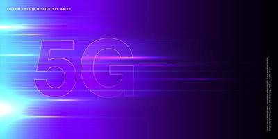 fundo de tecnologia avançada, conceito 5g abstrato, big data vetor