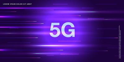 fundo de tecnologia avançada, conceito 5g abstrato, big data vetor