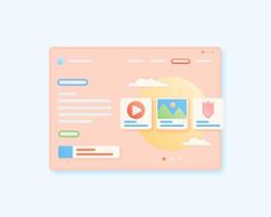 design de interface de página da web. conceito de web design e desenvolvimento web. vetor
