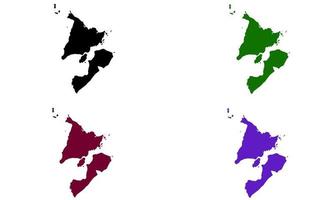 mapa de silhueta da região de West Visayas nas Filipinas vetor