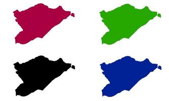 mapa da silhueta da cidade de lautem no timor leste vetor