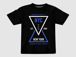 t-shirt da tipografia de new york d ... vetor