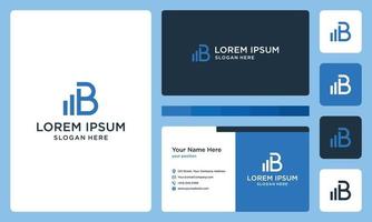 logotipo da letra b e logotipo do investimento. design de cartão de visita. vetor