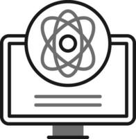 ícone de vetor de ciência da computação