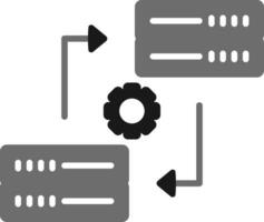 ícone de vetor de sincronização de dados
