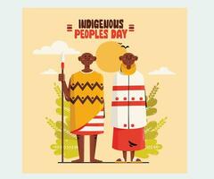 internacional indígena pessoas dia ilustração vetor