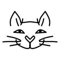 um avatar, ícone ou logotipo na forma de uma cara de gato. vetor